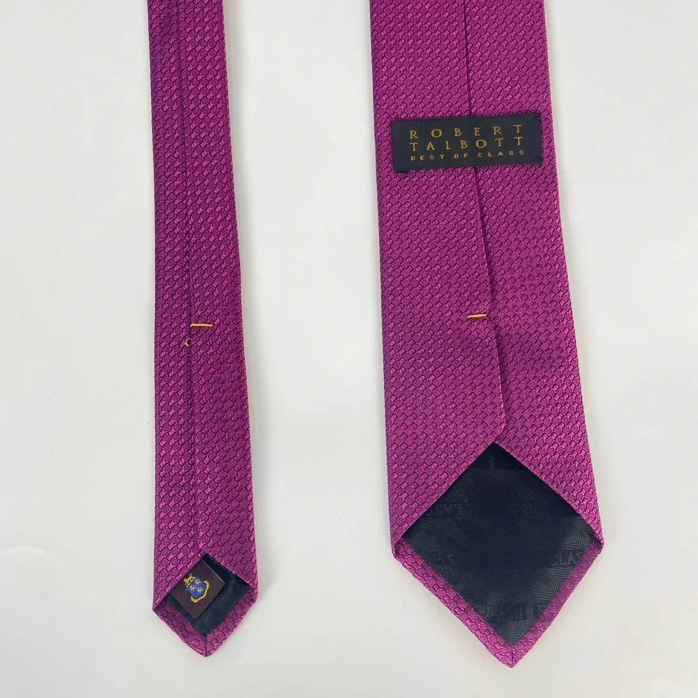 Robert Talbott Best of Class Necktie Magenta Purple Woven Silk Tie Formal Bright